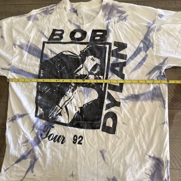 Vintage Bob Dylan Tour 92 T-Shirt Tie Dye Rock Band Tee 90s Graphic XL - Picture 4 of 13